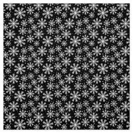 Vit snöflingor i svart med svartvit utskrift mönst tyg