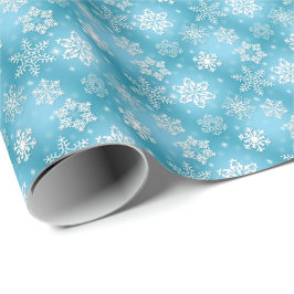 vit snöflingor på akvarium presentpapper