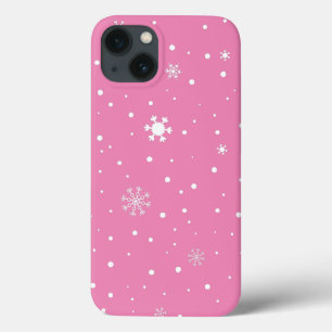 Vit snöflummel och Polka dots i Rosa