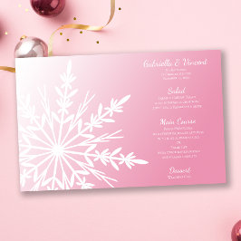 Vit snöflummel på Rosa Winter Wedding Menu