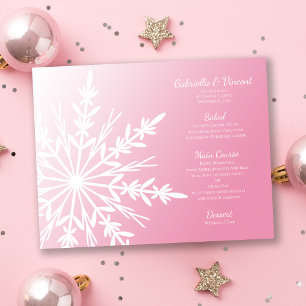 Vit snöflummel på Rosa Winter Wedding Menu