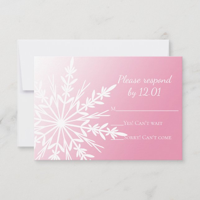 Vit snöflummel på Rosa Winter Wedding OSA (Framsida)
