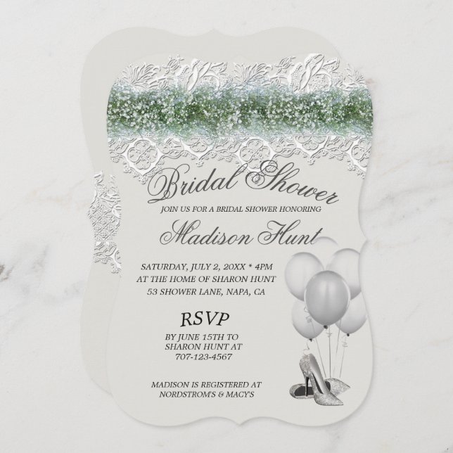 Vit Snöre och Spädbarn Möhippa för andning av andn Inbjudningar (Fram/baksida)