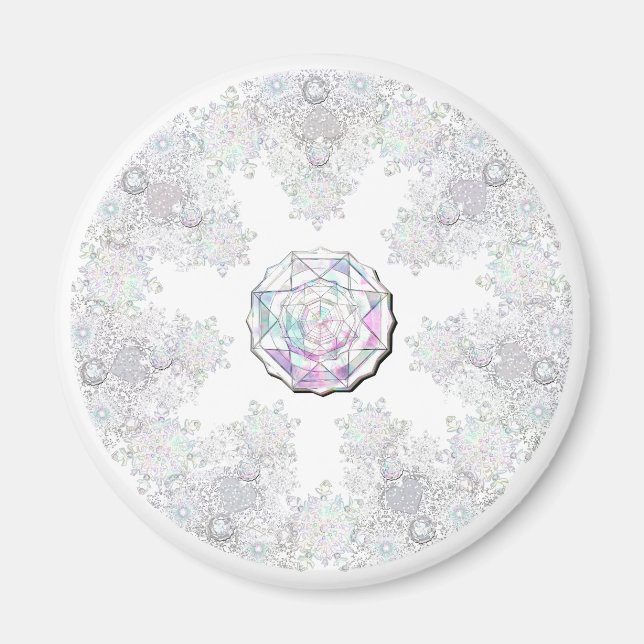 vit snowflake magnet (Framsidan)
