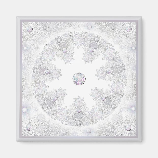 vit snowflake magnet (Framsidan)