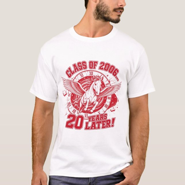 Vit SOA Fighting Pegasus: 20 år senare T Shirt (Framsida)