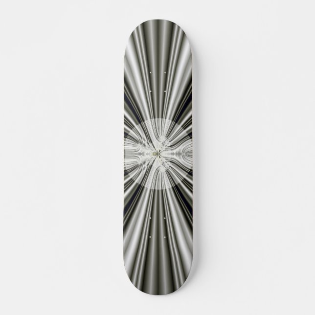 Vit sol mini skateboard bräda 18,5 cm (Framsida)