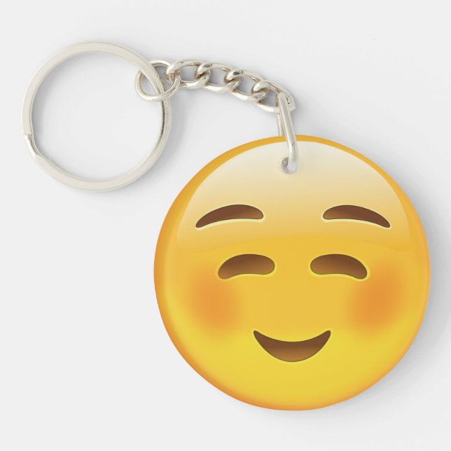 Vit som ler ansikte Emoji (Framsidan)