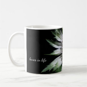 Vit sommarblomma kaffemugg