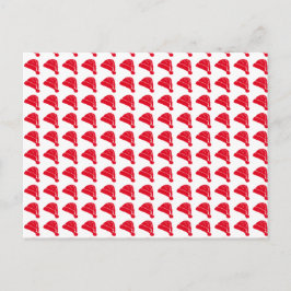 vit, söt Santa Hat mönster-jul Vykort