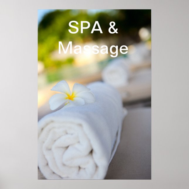 Vit SPA-handduk Poster (Framsidan)