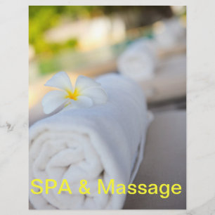 Vit SPA-handduk Reklamblad