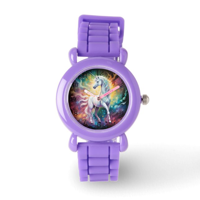 Vit : Spectral White Unicorn Armbandsur (Framsida)