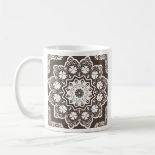 Vit spets kaffemugg