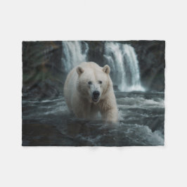 Vit sprit Bear Fleecefilt