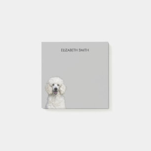 Vit, Standard Pudel Hund Post-it Block