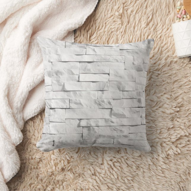 Vit sten texturer Design Serie 1 Kudde (Filt)