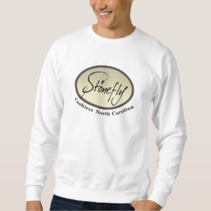 Vit stenfly Färg Logotyp Sweatshsirt för manar Lång Ärmad Tröja