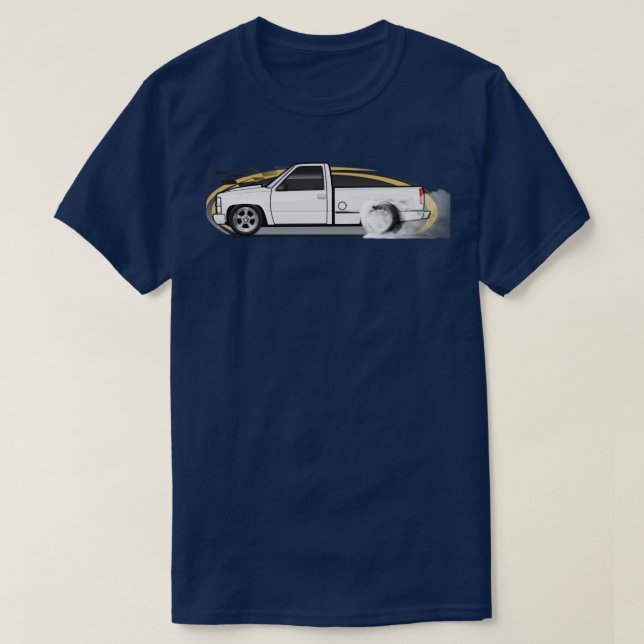 Vit Stepsid T Shirt (Design framsida)