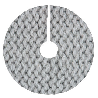 Vit stickad ull struktur, närbild. julgransmatta borstad polyester