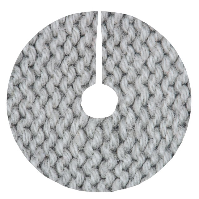 Vit stickad ull struktur, närbild. julgransmatta borstad polyester (Framsidan)