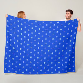 Vit stjärna av David Royal Blue Single Bedcover Fleecefilt