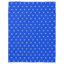 Vit stjärna av David Royal Blue Single Bedcover