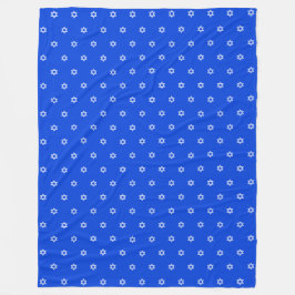 Vit stjärna av David Royal Blue Single Bedcover Fleecefilt