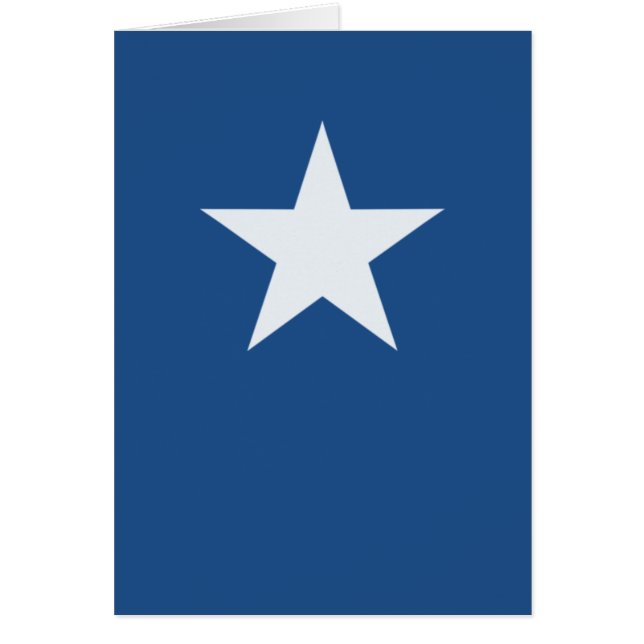 vit stjärna hälsningskort (Framsidan)