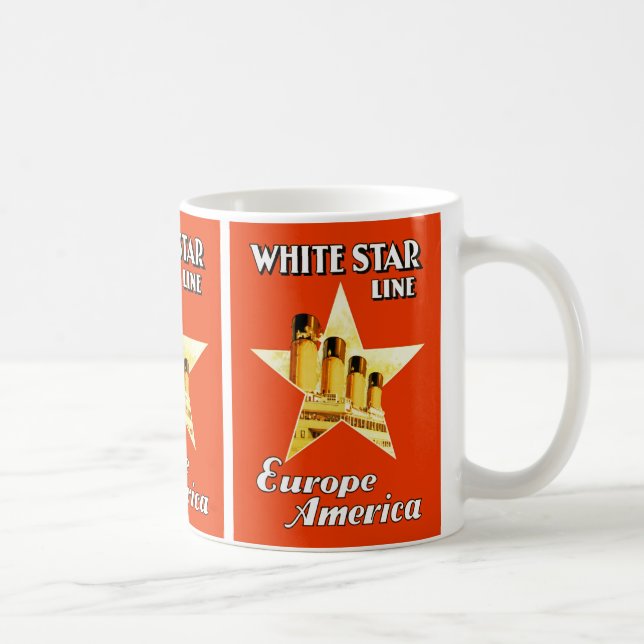 Vit stjärna kaffemugg (Höger)