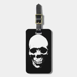 Vit stödram Reaper Skull Bagagebricka
