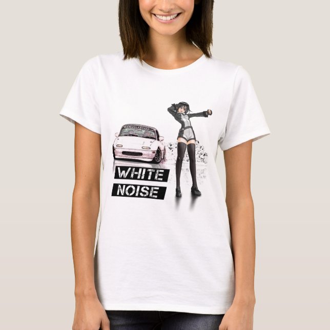 Vit stojar MX5 Miata T-shirt (Framsida)