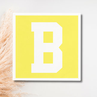 Vit Stor Modern Initial | Citrongul Pappersservett
