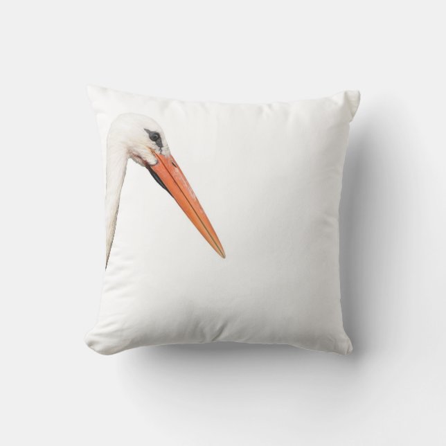 vit stork kudde (Framsida)