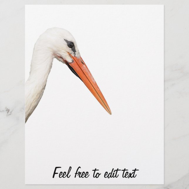 vit stork - symbol för Strasbourg Reklamblad (Framsidan)