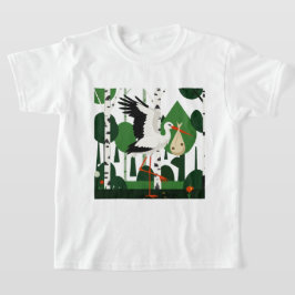 Vit stork t shirt