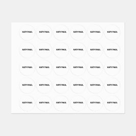 Vit STRUKTUR ENKEL MINIMALTEXT STIL ETIKETT