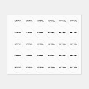 Vit STRUKTUR ENKEL MINIMALTEXT STIL ETIKETT