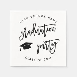 Vit Studentfest Klass av Cocktail Pappersservett