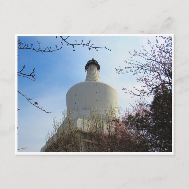 vit stupa beijing vykort (Framsida)
