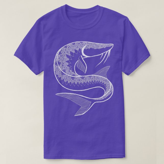 Vit Sturgeon Fish T Shirt (Design framsida)