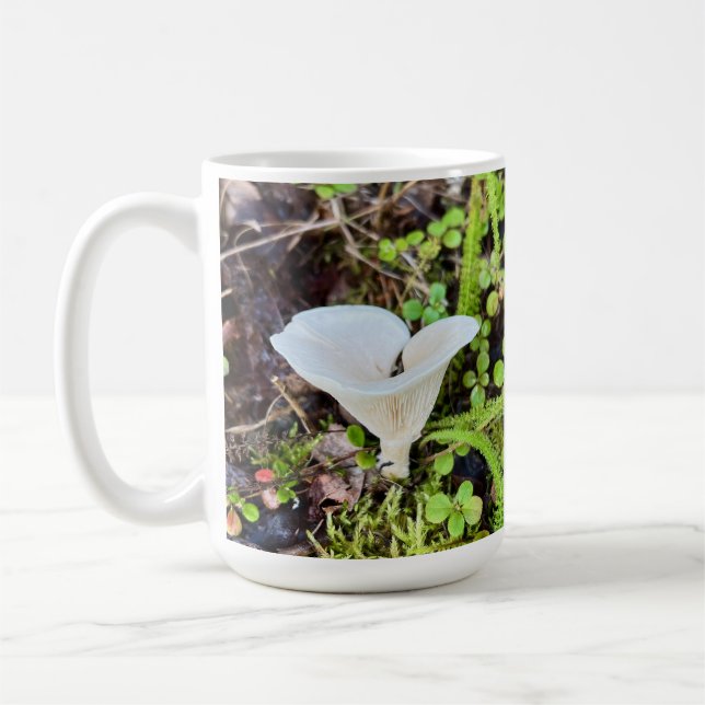 Vit svamp - 15 oz. Mugg (Vänster)