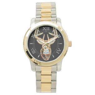 Vit svan Hjort Huvudenergispritdryck Armbandsur