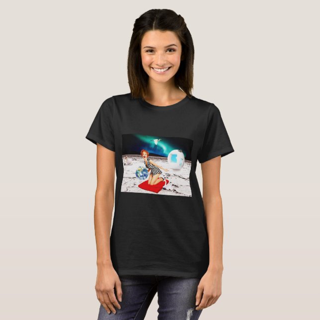 Vit Svan T Shirt (Hel framsida)