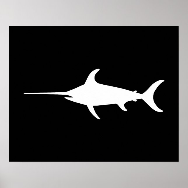 Vit svärdfisk poster (Framsidan)