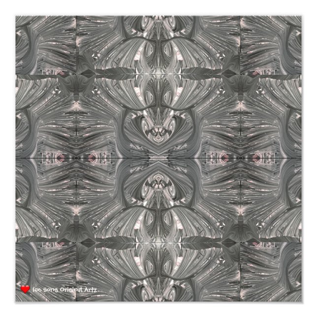 Vit svart Abstrakt, stammask 1 Fototryck (Framsidan)