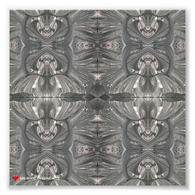 Vit svart Abstrakt, stammask 3 Fototryck (Framsidan)