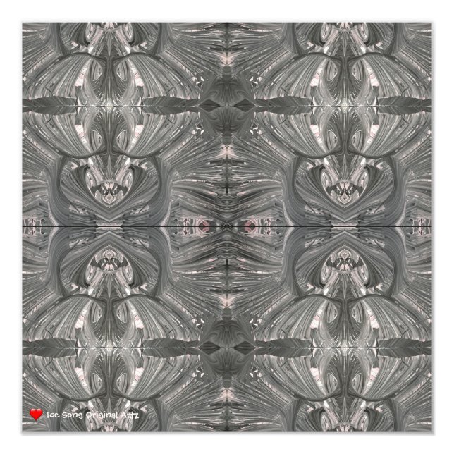 Vit svart Abstrakt, stammask 4 Fototryck (Framsidan)