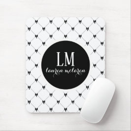 Vit & Svart Bow Monogram Musmatta