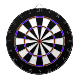 Vit, svart, brun och blå Metall-burk (Dartboard) Piltavla